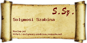Solymosi Szabina névjegykártya