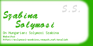 szabina solymosi business card